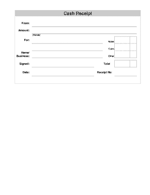 Cash Receipt Template