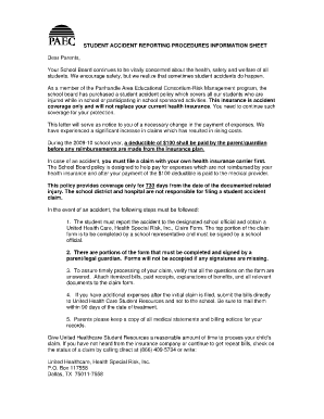 Student Accident Claim Form