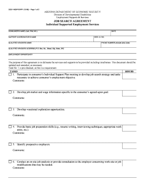 Arizona Job Search Agreement
