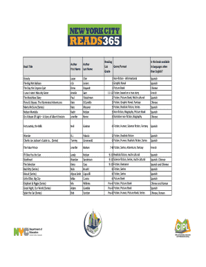 Book Availability List