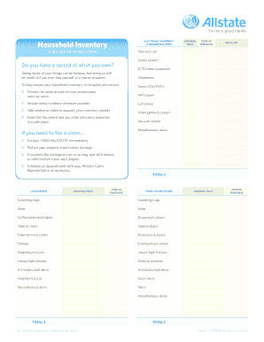 Household Inventory Form