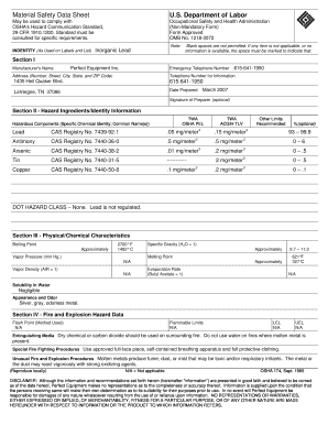 Material Safety Data Sheet