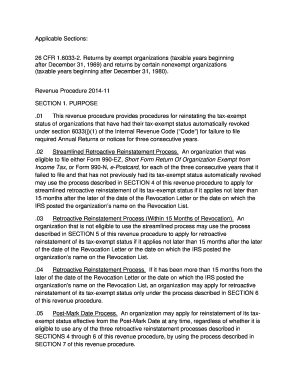 IRS Revenue Procedure 2014-11