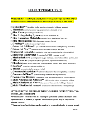 City of Vernon Permit Application Form