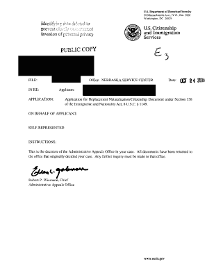 Application for Replacement NaturalizationCitizenshipDocument under Section 338 - uscis