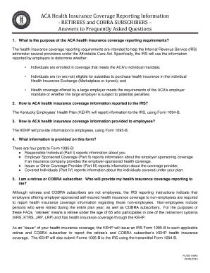 ACA Health Insurance Coverage Reporting Information