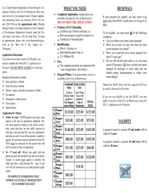 US Passport Renewal Application