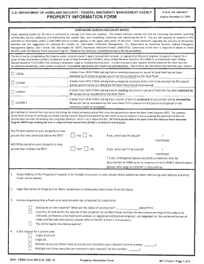 FEMA Property Information Form