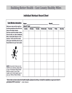 26 printable workout sheet forms and templates fillable workout record