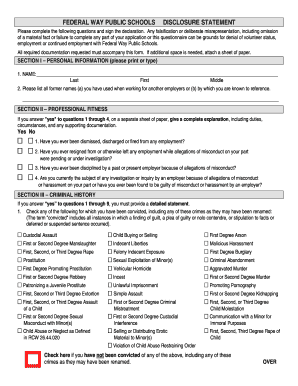 Federal Way Public Schools Disclosure Statement