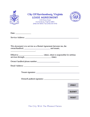 City of Harrisonburg Lease Agreement