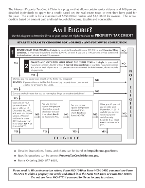 Missouri Property Tax Credit Claim Form