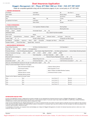 Boat Insurance Application