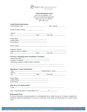 Client Information Form