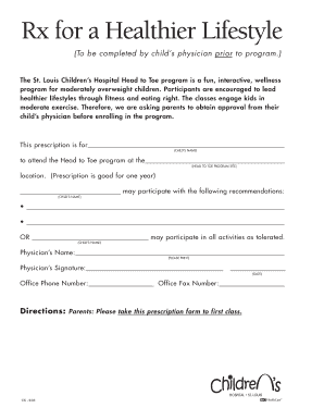 Child Physician Approval Form