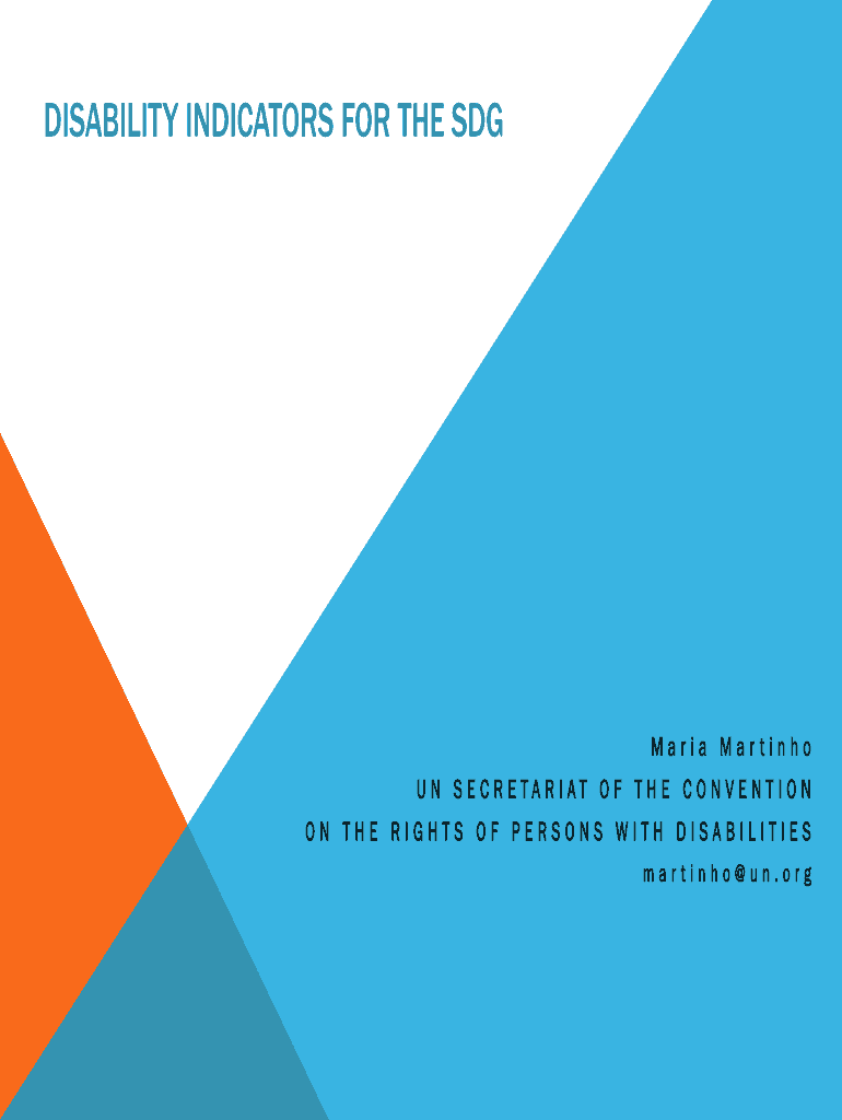 Fillable Online cdc Disability Indicators for the SDG Washington Group