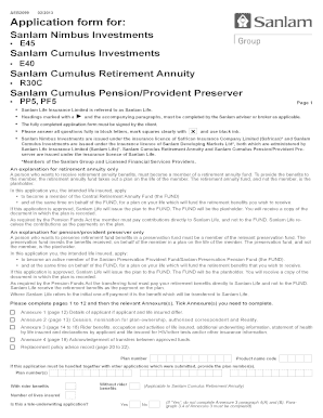 Sanlam Investment Application Form