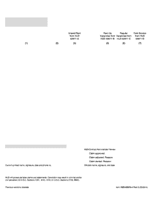 HUD Special Claims Form