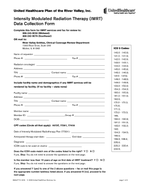 IMRT Data Collection Form