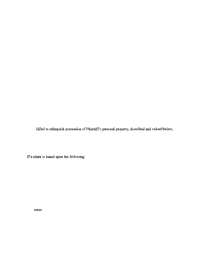 Small Claims Suit Petition