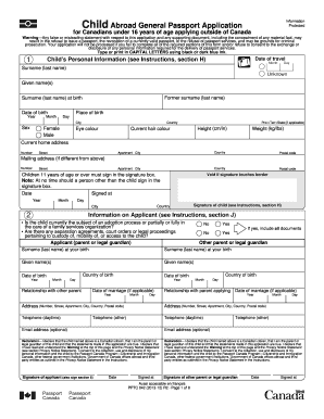 Canadian Child Passport Application