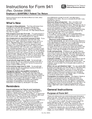 Form 941 Instructions
