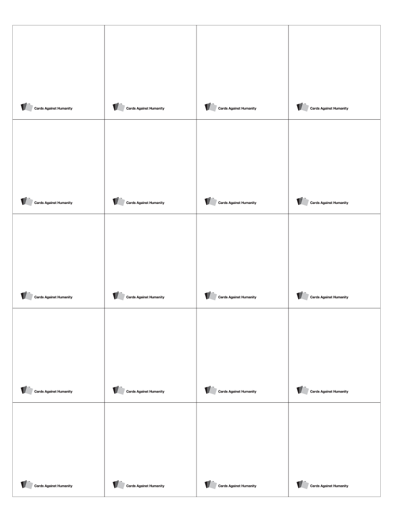 Cards Against Humanity Template - Fill Online, Printable, Fillable With Cards Against Humanity Template