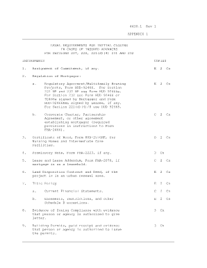 Hud form - hud contractor's and or mortgagor's cost breakdown fillable form