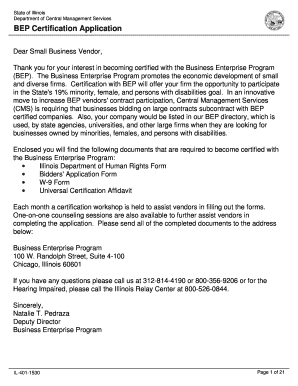 Illinois BEP Certification Application