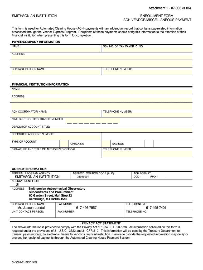 institution si form Preview on Page 1