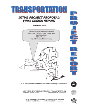 Sample project proposal for barangay - INITIAL PROJECT PROPOSAL/ FINAL DESIGN REPORT - cityofrochester