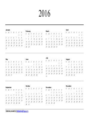 Calendar february 2015 - Yearly Calendar 2016 - Notebooking Pages