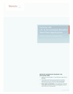 Fidelity Life Insurance Application Form