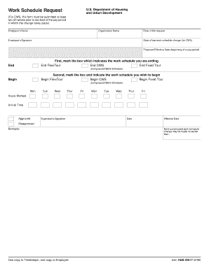 Work Schedule Request Form