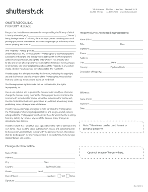 Property Release Form