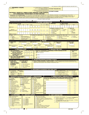 National Hospital Ambulatory Medical Care Survey Emergency Department Patient Record