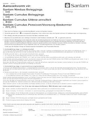 Sanlam Investment Application Form