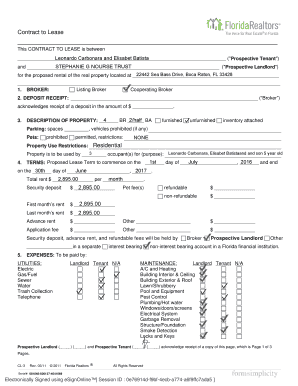 Florida Contract to Lease