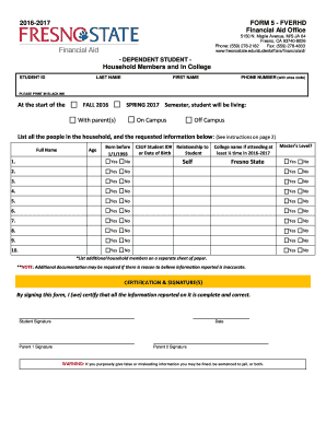 2016-2017 FORM 5 - FVERHD Financial Aid Office Household ... - fresnostate