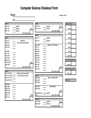 Computer Science Checkout Form