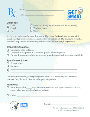 Medical Diagnosis and Treatment Form