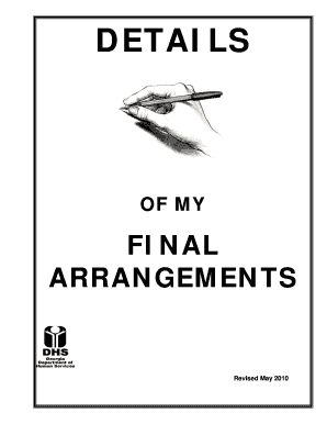 Final Arrangements Planning Form