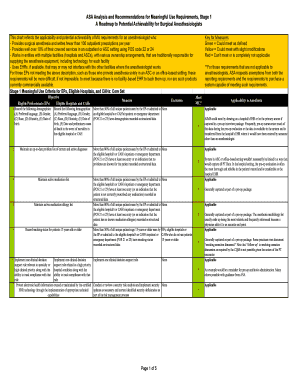 ASA Analysis and Recommends for MU Stage 1 Requirements