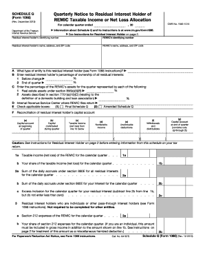 Schedule Q Form 1066