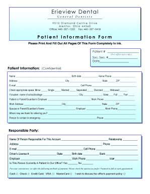 Patient Information Form