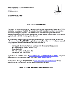 Memo Template for CPED - City of Minneapolis - minneapolismn