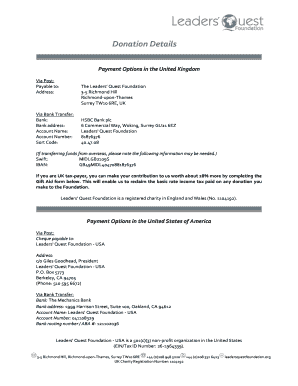 UK Gift Aid Declaration Form