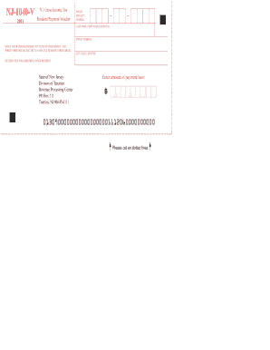 New Jersey Gross Income Tax Payment Voucher