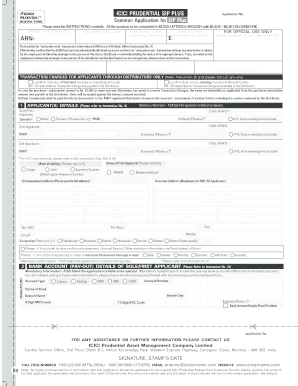 ICICI Prudential SIP Plus Application Form