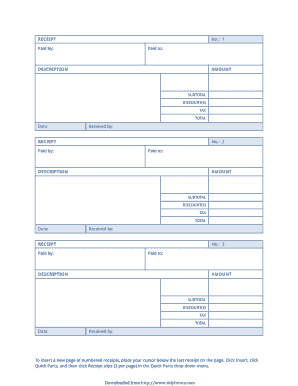 Receipt Templates